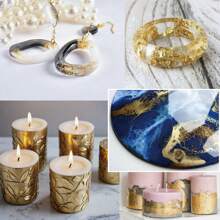 50ML/100ML/ Golden Foil Adhesive Kit - Water-Based Metallic Glue With Brush For Crafts, Painting & Art Projects - Gold - View 3