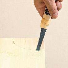 Japanese Pull Saw Woodworking Small Keyhole Saw 7-7/8" Made In JAPAN, Ryoba Double-Edge Hand Saw For Wood, Plywood, Drywall, Sheetrock, Gypsum Board, Plasterboard, Wood Handle