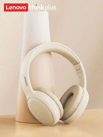 Lenovo 联想 TH30 蓝牙耳机，HiFi 立体声，低延迟，麦克风，适合音乐、游戏、清晰通话、长电池寿命、无线 3.5 毫米连接，兼容电脑和智能手机