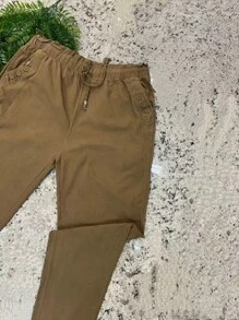 Women's Plusd Pants In Stretch Twill Fabric - 棕色 - 查看 3