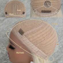 613 Light Blonde Color Lace Front Wig Synthetic Long Loose Wave Blonde Wigs Pre Plucked Natural Hairline With Baby Hair 13x4x1 T Lace Middle Part Glueless Wavy Replacement Wig 24 Inch 180% Density Heat Resistant Fiber - Gold - View 8