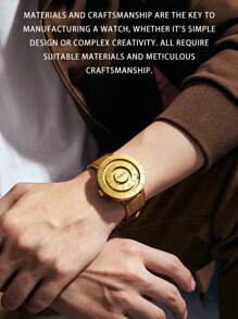 DOM 1 pieza Reloj de hombre DOM, tecnología sin pantalla, correa magnética resistente al agua 30m, reloj de pulsera casual personalizado