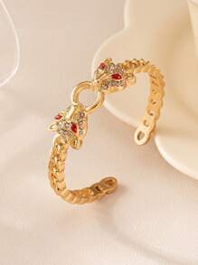 Ladies' Fashionable Leopard Head Personalized Accessories Suitable For Daily Commuting Can Be Given As Gifts - Yellow Gold - View 8