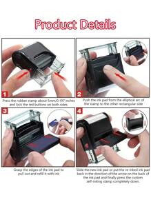 LICVIC 1枚定制文字地址印章，返校用品，个性化Logo自来墨印章，定制橡胶印章，可定制回邮地址印章，多种字体和颜色可选，适用于信封、婚礼、邮寄标签地址、办公用品、周年纪念、生日礼物、乔迁礼物、毕业礼物，送给男士、女士、家人、朋友、员工的理想独特礼物，沙漠秋季舒适风，办公室装饰 - 風格A - 查看 5