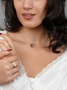 Unique Design Name Logo Necklace Custom Logo Handmade Name Necklace Personalized Name Stainless Steel Jewelry Mom's Gift - As Shown - View 6