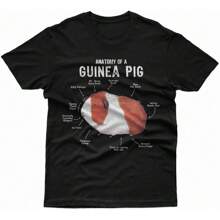 Anatomy Of A Guinea Pig T-Shirt, Guinea Pig Shirt, Guinea Pig Gift, Guinea Pig Drawing, Guinea Pig Funny Tee Shirts For Mens - Womens - Black, Small-4X-Large - default - View 1