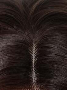 26 Inch Long Straight Hairline U-Part Lace Front Synthetic Wig For Women Brown Mixed White Natural Middle Part Wig Blonde Highlight Wigs - Màu nâu highlight - Xem 7