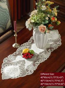 100% Polyester Fabric, 3D Embroidered Kitchen/Dining Table Runner, Table Mat, Decorative For Indoor, Outdoor, Party, Wedding, 1pc - Multicolor - View 3