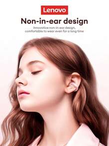 Auriculares Bluetooth Lenovo LP38, estilo intrauricular con calidad de sonido envolvente, audio direccional 5.4, micrófono para llamadas, deporte, carrera, música, juegos, larga duración de batería, aislamiento pasivo del ruido, inalámbrico para smartphones y tabletas - Blanco - Ver 4