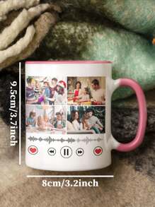 1 pieza Taza personalizada de 330 ml que puede ser personalizada con múltiples fotos. Pueden ser entregadas como regalo a ambas parejas y son adecuadas para ocasiones como uso diario, cumpleaños y aniversarios, ayudando a registrar recuerdos maravillosos