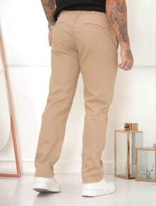 Kit 2 Men's Tailored Trousers Beige And White Casual Fashion - 彩色 - 查看 3