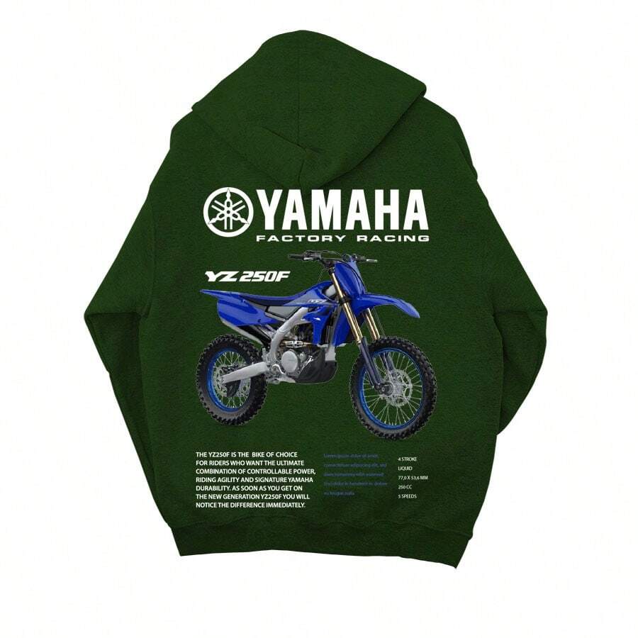 Sudadera motos colección bocem unisex - Verde - Ver 1
