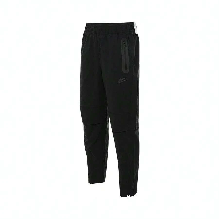 Nike 2 Sets Teenage Boys' Plain Splicing Minimalist Casual Woven Long Pants - Black - View 1