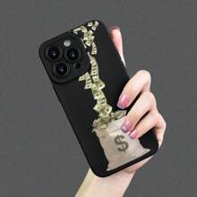 Phone Case With Creative Design And Shockproof And Scratch-Resistant Protection, Suitable For IPhone 16 15 14 13 12 11 Pro Max - Black - View 2
