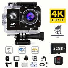 Explorer's Choice: 4K Ultra HD WIFI Action Camera, 170° Wide Angle, 2" Screen, 32GB Memory Card, Anti-Shake For Cycling, Swimming, Climbing, Skiing & Other Outdoor Sports - Ideal Valentine's Day & New Year Gift