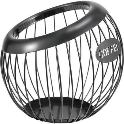 Coffee Pod Holder Capsule Baskets Large Capacity Organiser For All Coffee Capsule Coffee Capsule Holder Coffee Pod Basket For Counter Coffee Bar, Metal Coffee Capsule Storage