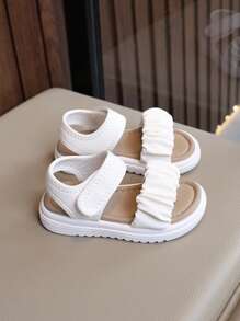 Women's 2025 Summer New Flat Soft Bottom Comfortable Non-Slip Lightweight Beach Sandals (Beige, Size Runs Big, Please Order Half Size Down Based On Actual Foot Length) - White - View 1