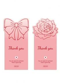 50Pcs Thank You Stickers For Small Business Gift Box Packaging Sticker Decorate Seal Label - Pink - View 5