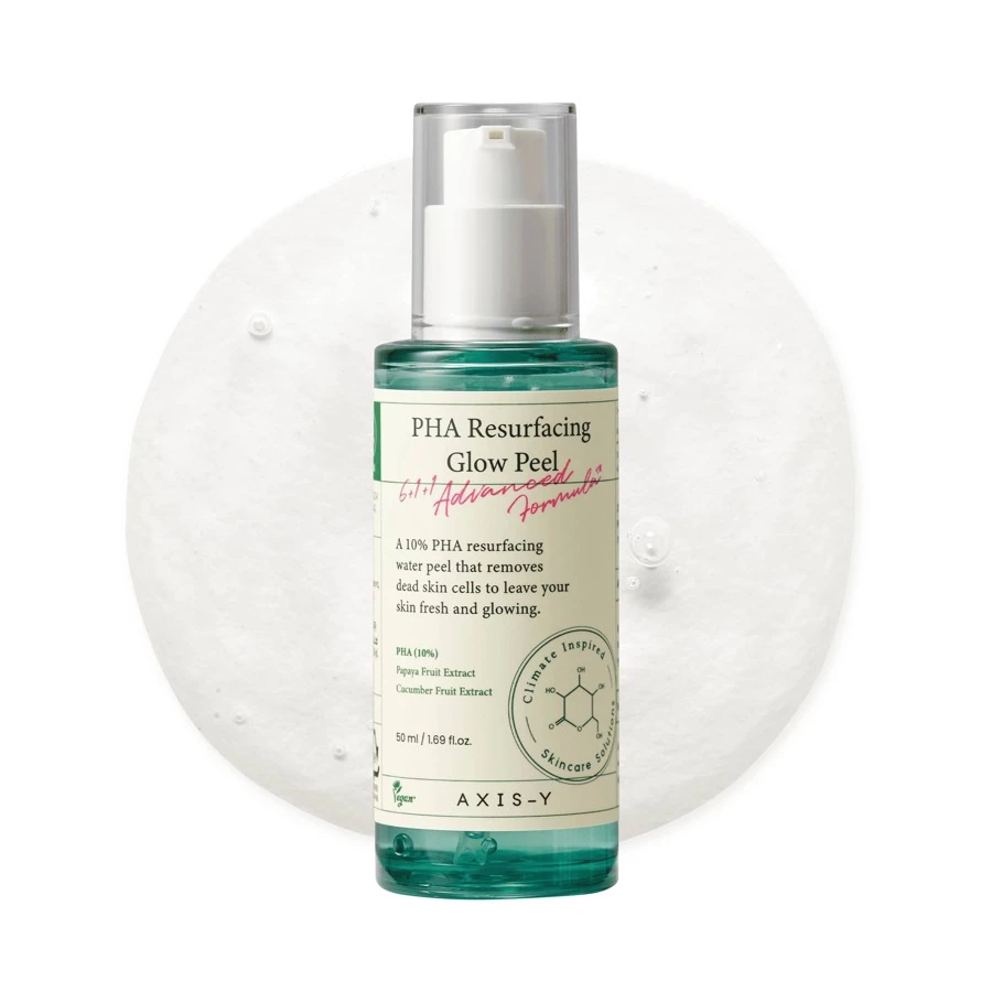 AXIS-Y PHA Resurfacing Glow Peel - 10% PHA Fruit Extract Mild Peeling Gel Exfoliator Pore Minimizer For Face - Vegan Korean Skin Care Glass Skin Face Peel - 50ml / 1.69 Fl. Oz. - Trong sáng - Xem 1