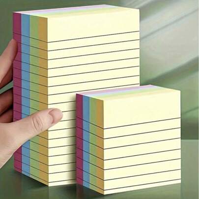200 张彩色横线便签、办公便笺、自粘式粘纸标签、学生考试记号笔、彩色办公文具、创意便笺、多功能可移除粘纸、办公笔记、提醒器