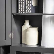 SoBuy Bathroom Vanity Unit, Washbasin Cabinet, Vanity Unit, Bathroom Furniture, Dark Grey, Approx. 60x60x30cm (WxHxD), BZR18-II. Bathroom Vanity Unit, Bathroom Cabinet, Washbasin Cabinet, Bathroom Cabinet, Bathroom Cabinet, Toilet Cabinet, Vanity Unit, Washbasin Cabinets. For The Bathroom: Washbasin Cabinet, Vanity Unit, Bathroom Furniture, Grey, MDF (E1), 60x30x60 Cm - Grey - View 10