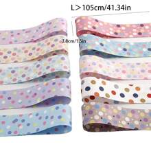 Colorful Polka Dot Ribbon, DIY Bowknot Hair Accessories Clothing Dot Decor Ribbon - Multicolor - View 5