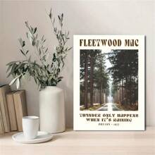 1PC Frameless Fleetwood Music Poster, 70's Vintage Wall Art, Song Lyrics Print, Gift For Music Lover, Personalized, Nature, Travel, Retro, Bar Decor Room Decor Home Decor Wall Decor Bathroom Decor Bedroom Decor Room Decoration Stuff Living Room Decor House Decor Home Decor Living Room Wall Paper Stickers - Multicolor - View 3