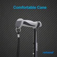 All Terrain Folding Walking Stick, Walking Sticks For Women & Men, Pivot Tip And Heavy Duty Mobility Aid, Adjustable Walking Stick For Elderly & Ladies - Black - View 6