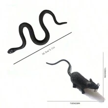 2024 新品 - 软橡胶黑蛇动物模型玩具，逼真的蛇，恐怖道具，生日礼物，复活节礼物，圣诞节礼物，礼物，玩具 Cafard，玩具变色龙，万圣节公仔，蛇玩具，蛇，变色龙 - 彩色 - 查看 14