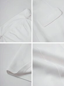 Women's Clothing Temperament Elegant Style Waist Cinched One Shoulder Solid Color Knitted Mini Dress Wedding Banquet Women's Sexy White Evening Dress Chic Wedding White Dresses - White - View 11