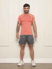 Thermal Top Shirt UV Protection 50+ Compression Rashguard - Orange - View 1