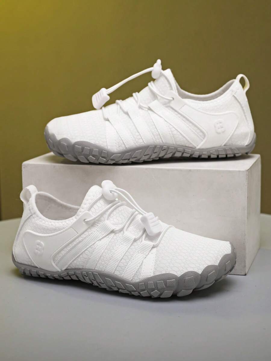 1 双儿童赤脚鞋，男童女童速干水袜赤脚沙滩游泳涉水鞋，夏季凉鞋 - 白色 - 查看 1