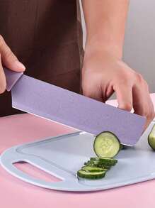 Cuchillo de cocina de acero inoxidable 6 juegos de cuchillas afiladas de color ABS + Mango TPR cuchillo de carne, pescado y frutas piezas de repuesto