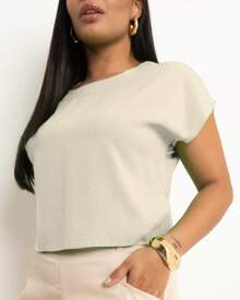 Basic Cropped Modeling With Perfect Fit Factory Price Get Yours Now - Champagne - View 1