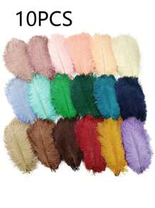 10 件人造羽毛用于珠宝制作羽毛 DIY 婚礼家居装饰羽毛桌面装饰品工艺品衣服配饰 15-20 厘米 - 15-20cm - 查看 1