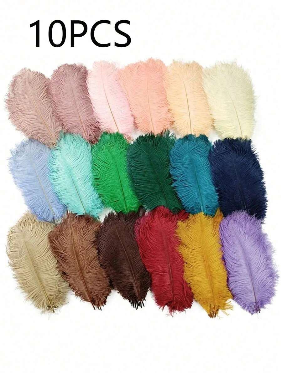 10 件人造羽毛用于珠宝制作羽毛 DIY 婚礼家居装饰羽毛桌面装饰品工艺品衣服配饰 15-20 厘米 - 15-20cm - 查看 1