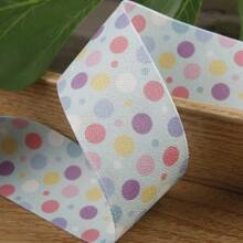 Colorful Polka Dot Ribbon, DIY Bowknot Hair Accessories Clothing Dot Decor Ribbon - Multicolor - View 7