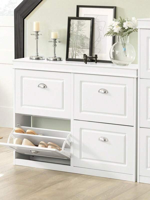 SoBuy Scarpiera salvaspazio Slim Mobili per Scarpe Serie Scarpiere 105x24x83cm Bianco FSR79-W