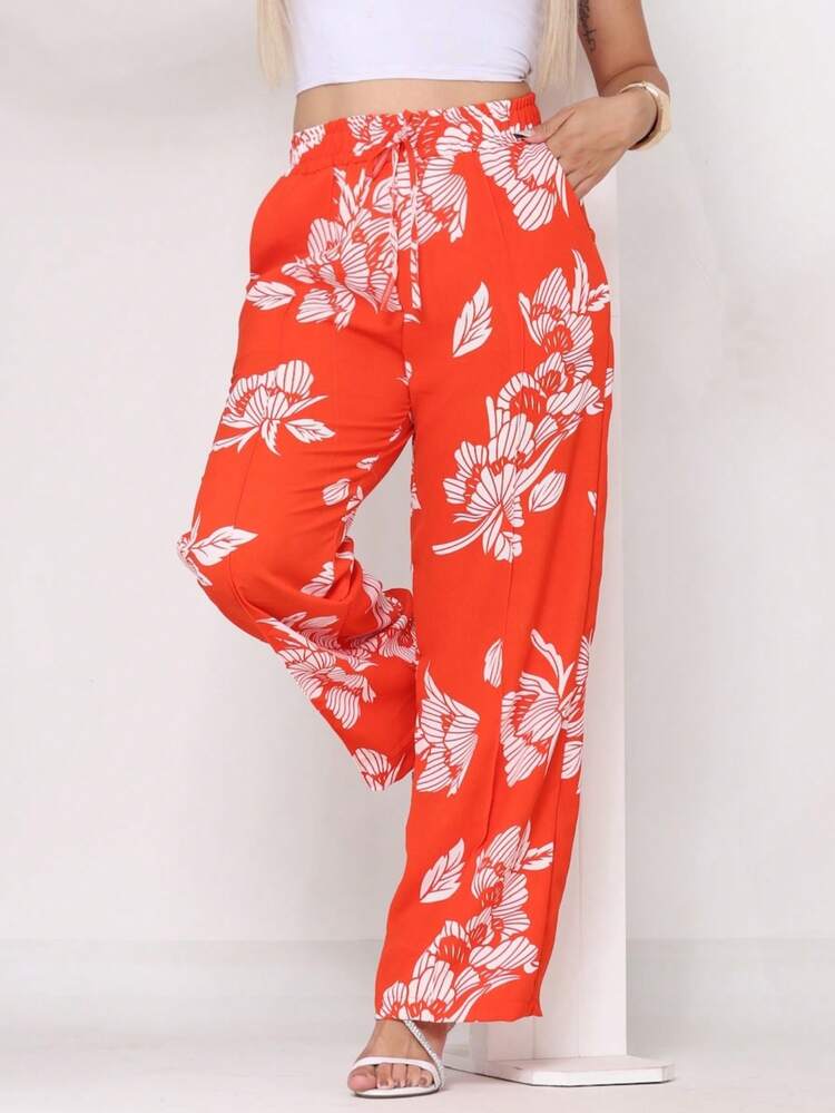 Women Pants - 珊瑚粉 - 查看 1