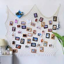 Decoraciones de fiesta con red de pesca, marcos para colgar fotos con 30 clips y cuerdas, decoración de pared con red de pesca de estilo náutico y mediterráneo para fiestas de piratas y hawaianas, organizador de tarjetas y obras de arte para dormitorio, hogar, pared, sala de estar, dormitorio, decoración del hogar, decoraciones de fiesta - muchos - Ver 8