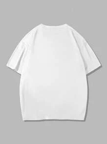 Tricou sportiv grafic pentru bărbați - Tricou cu imprimeu grafic Big Face, echipament sportiv pentru bărbați, haine active pentru alergare și sală, haine de fitness - alb - Vizualizare 2