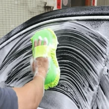 Polyester Clink Sponge With Chenille Fabric Gripper For Washing Cars - 1 Unit - View 4