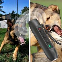 超声波狗狗止吠器，带USB充电、手电筒和LED训练灯 - 利用高频声波制止狗狗吠叫并训练您的爱犬 - 彩色 - 查看 8