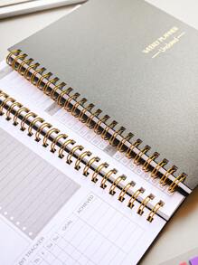 دفتر مخطط أسبوعي غير مؤرخ، جدول زمني يومي، أجندة، مخطط أهداف مع متتبع العادات للنساء، لوازم مدرسية، عودة إلى المدرسة