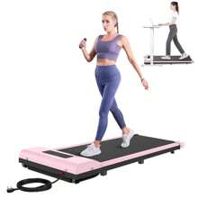 Homefitnesscode 2-In-1 Portable Under Desk Folding Treadmill For Home & Office 1-10 Km/H Cardio Exercise Walking Pad With/Without Handrail - UK Plug(220-240V) - View 9