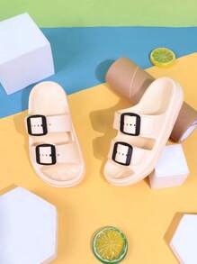 1 Pair Summer Fashion Versatile Girl & Kids Indoor/Outdoor Beach Slippers, Suitable For Girls And Boys