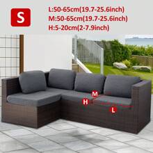 1 buc. Husă de pernă pentru canapea de exterior jacquard de culoare solidă, husă elastică pentru șezut canapea pe jumătate acoperită, potrivită pentru terasă, terasă, protector de pernă pentru canapea de grădină