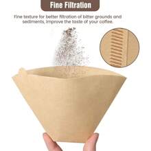 Coffee Filters,Unbleached, Size 02/04 Cone Filters, Disposable Natural Paper Filters 2-4/8-12 Cup, 04 Cone Filters For Pour Over And Drip Coffee Maker,50 Count