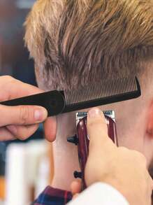 1支可折叠梳子/胡须刷 - 双齿设计，适合造型和装饰，便携式设计，适合各种发型。男士发梳，理发用品，男士配饰，男士头饰