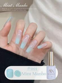 MIANEL GEL 12ML 夏季熱銷 Mint Mambo 果凍凝膠指甲油 2026 新款冰透乳白色綠色與藍綠色系列凝膠指甲油 藍色指甲 綠色指甲 白色指甲 冬季指甲 美甲沙龍使用 UV燈美甲用品 凝膠指甲油 - 彩色 - 查看 5